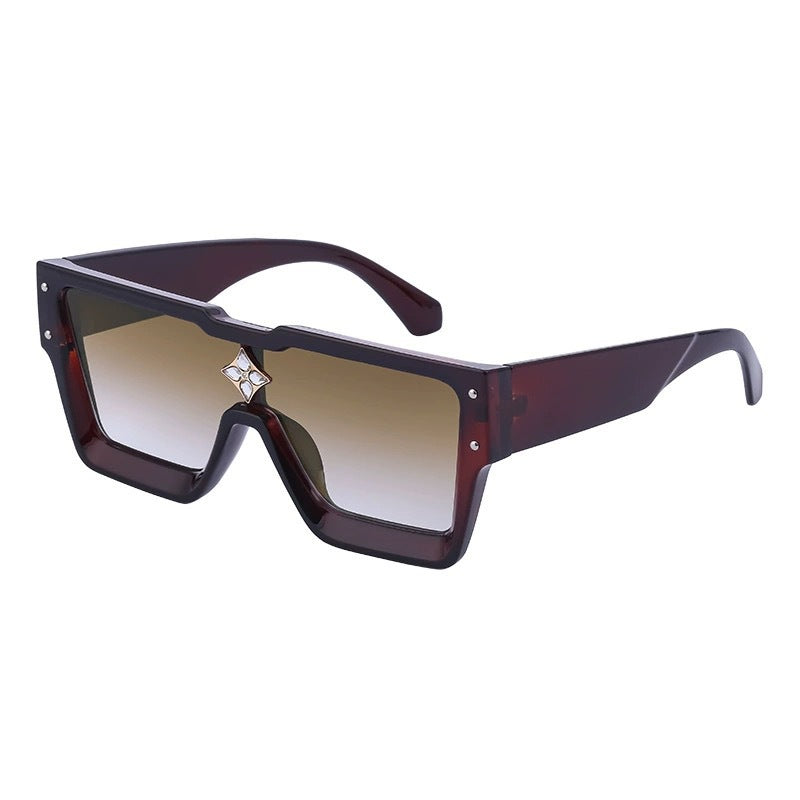 Wholesale Tong Jincheng Same Style Glasses Large Frame Siamese Trendy Sunglasses